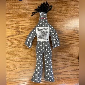 Original‎ Dammit Doll Stress Reliever 12" Polkadot Polka Dot black & white